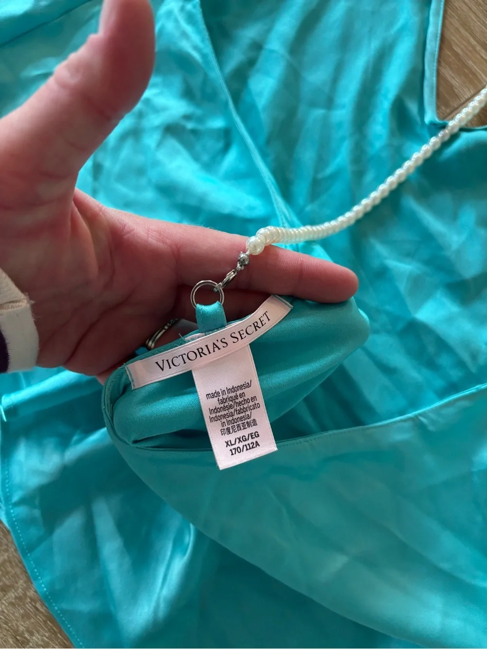 Victoria's Secret Satin Pearl Strap Cami Set size XL